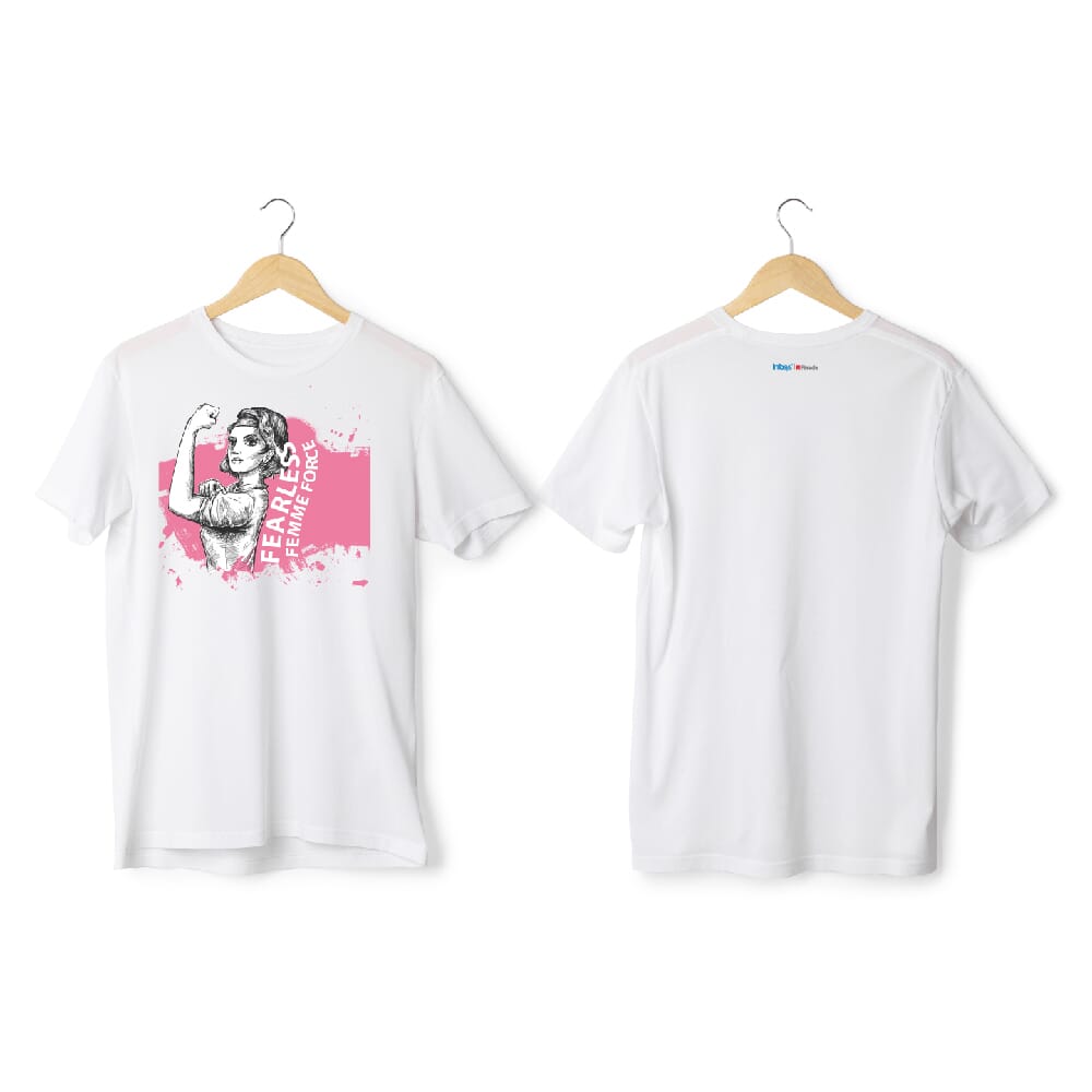 Greys & Blues Chic Pima Round Neck T-Shirt- White